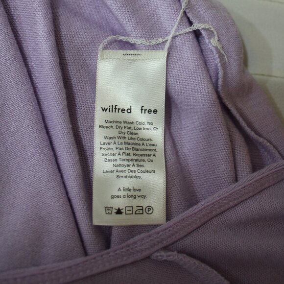 Aritzia Wilfred Free Giulia Knit Crossover V-Neck Long Sleeve Dress size Medium - Picture 5 of 6